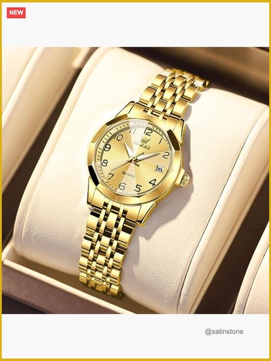Analog Quartz Stainless Steel Women\'s Watch with Date - Water Resistant Luminous main image 5